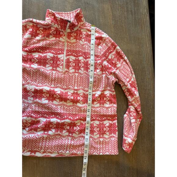 LAND'S END Therma Check Red/White Pullover Top Shirt size M P - Picture 8 of 8